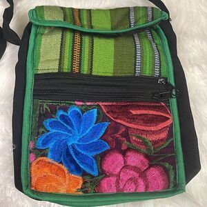 Bohemian Style Bright Floral Shoulder Bag